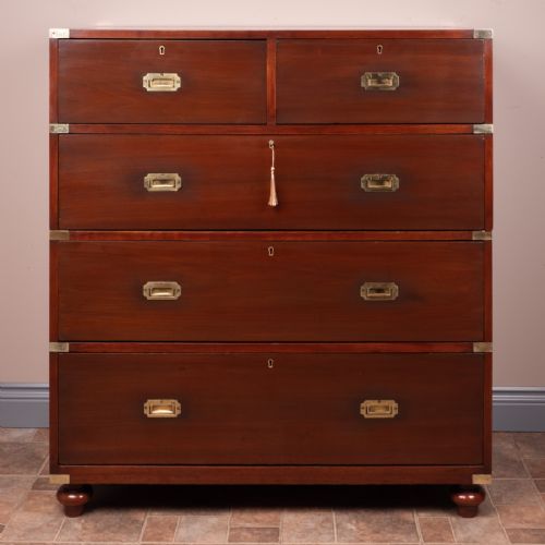 19THC CAMPAIGN CHEST OF DRAWERS - ADDITIONAL PHOTO 8