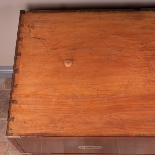 19THC CAMPAIGN CHEST OF DRAWERS - ADDITIONAL PHOTO 9