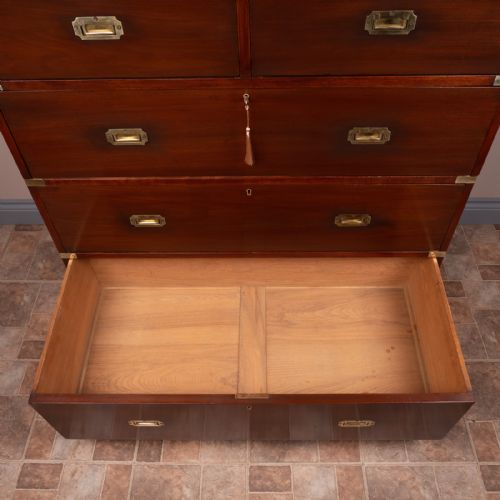 19THC CAMPAIGN CHEST OF DRAWERS - ADDITIONAL PHOTO 11