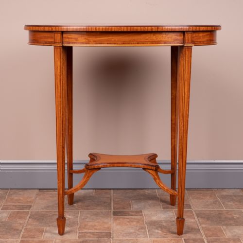 INLAID SATINWOOD OVAL OCCASIONAL TABLE - ADDITIONAL PHOTO 4