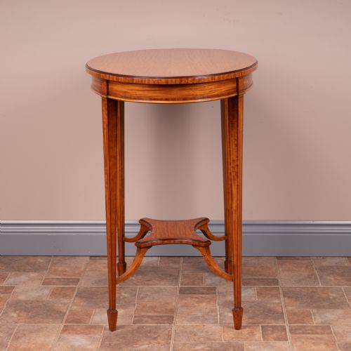 INLAID SATINWOOD OVAL OCCASIONAL TABLE - ADDITIONAL PHOTO 5