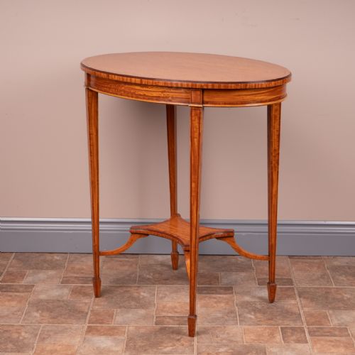 INLAID SATINWOOD OVAL OCCASIONAL TABLE - ADDITIONAL PHOTO 6