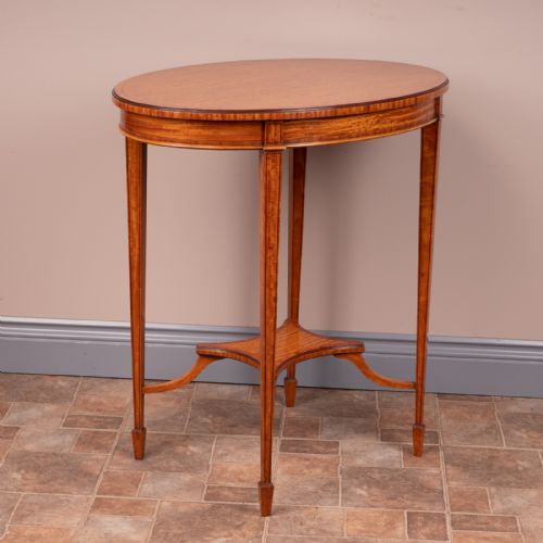 INLAID SATINWOOD OVAL OCCASIONAL TABLE - ADDITIONAL PHOTO 8