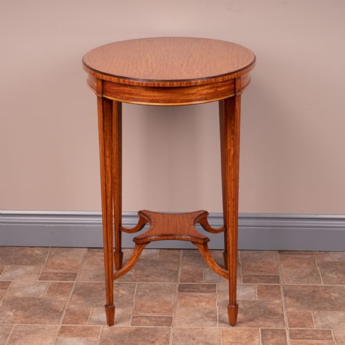 INLAID SATINWOOD OVAL OCCASIONAL TABLE - ADDITIONAL PHOTO 9