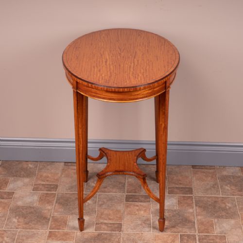 INLAID SATINWOOD OVAL OCCASIONAL TABLE - ADDITIONAL PHOTO 10