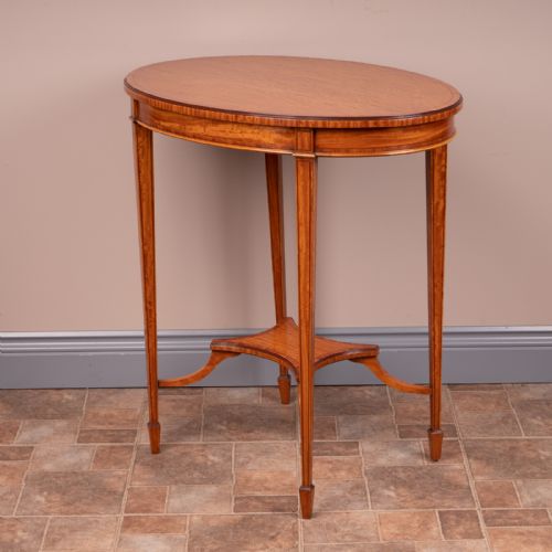 INLAID SATINWOOD OVAL OCCASIONAL TABLE - ADDITIONAL PHOTO 11