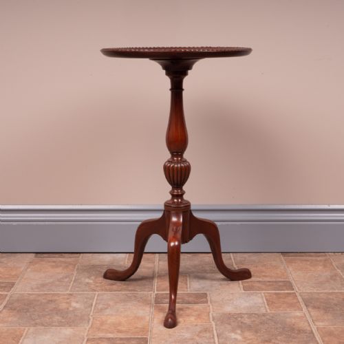 CARVED MAHOGANY WINE TABLE - ADDITIONAL PHOTO 4