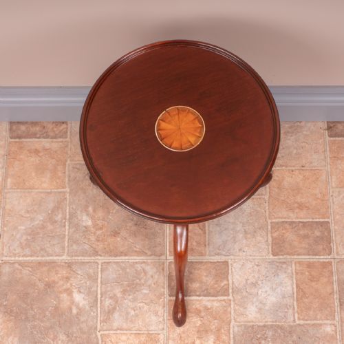 FAN INLAID MAHOGANY WINE TABLE - ADDITIONAL PHOTO 2