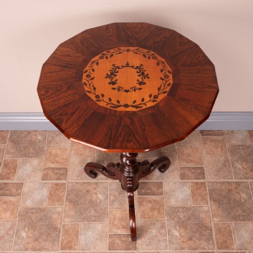INLAID ROSEWOOD OCCASIONAL TABLE - ADDITIONAL PHOTO 4