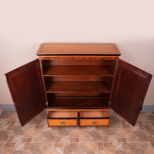 GOOD QUALITY INLAID SATINWOOD 2 DOOR CABINET - ADDITIONAL PHOTO 9