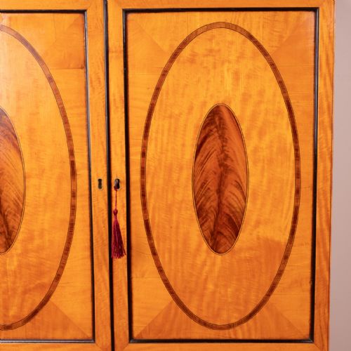 GOOD QUALITY INLAID SATINWOOD 2 DOOR CABINET - ADDITIONAL PHOTO 12