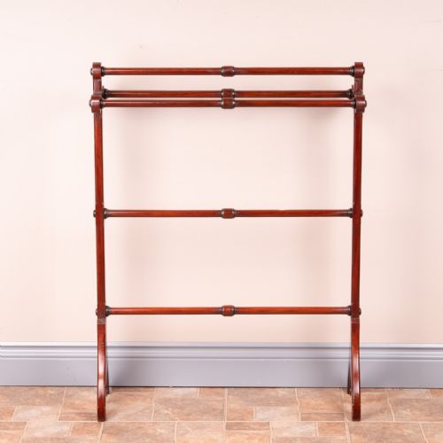 victorian mahogany towel rail - CATEGORY: ANTIQUE MISCELLANEOUS - DATED VICTORIAN