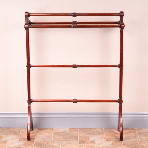 VICTORIAN MAHOGANY TOWEL RAIL - ADDITIONAL PHOTO 3