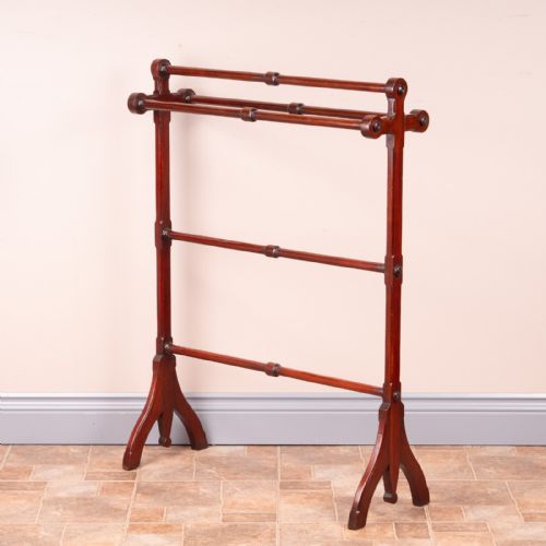 VICTORIAN MAHOGANY TOWEL RAIL - ADDITIONAL PHOTO 4