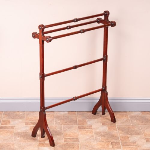 VICTORIAN MAHOGANY TOWEL RAIL - ADDITIONAL PHOTO 5