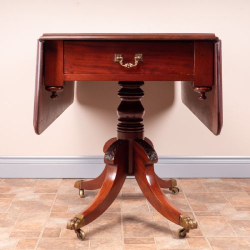 19THC MAHOGANY PEMBROKE TABLE - ADDITIONAL PHOTO 6