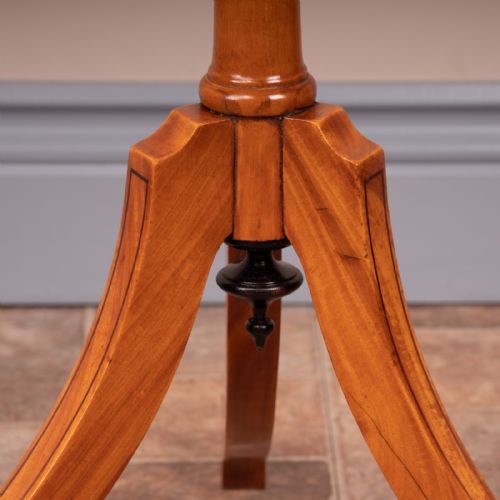 PAIR OF INLAID SATINWOOD TORCHERE STANDS - ADDITIONAL PHOTO 9