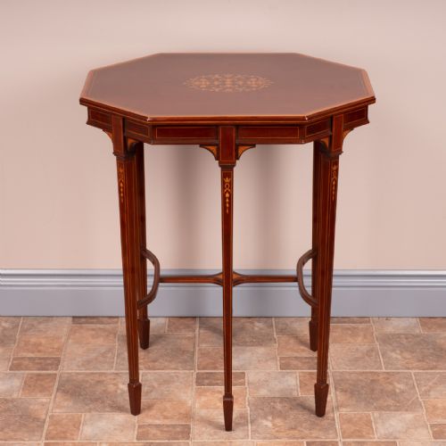 fine quality edwardian inlaid mahogany occasional table - CATEGORY: ANTIQUE TABLES - DATED EDWARDIAN