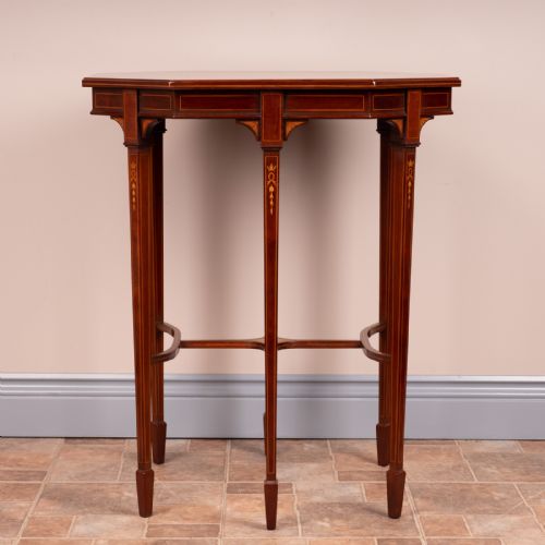 FINE QUALITY EDWARDIAN INLAID MAHOGANY OCCASIONAL TABLE - ADDITIONAL PHOTO 2