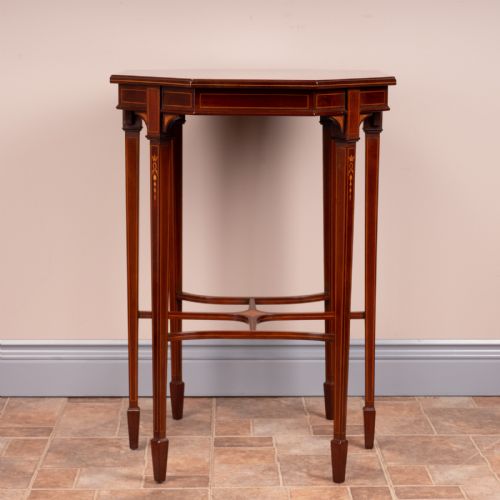 FINE QUALITY EDWARDIAN INLAID MAHOGANY OCCASIONAL TABLE - ADDITIONAL PHOTO 4