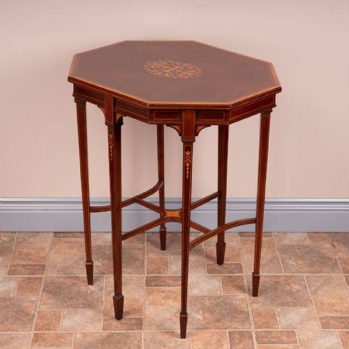 FINE QUALITY EDWARDIAN INLAID MAHOGANY OCCASIONAL TABLE - ADDITIONAL PHOTO 6
