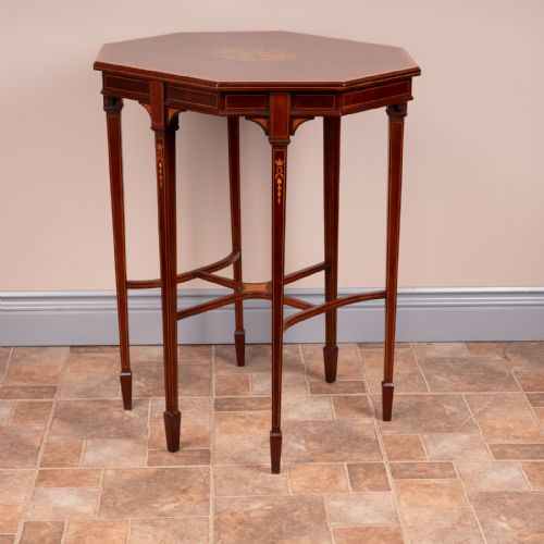 FINE QUALITY EDWARDIAN INLAID MAHOGANY OCCASIONAL TABLE - ADDITIONAL PHOTO 7