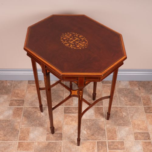 FINE QUALITY EDWARDIAN INLAID MAHOGANY OCCASIONAL TABLE - ADDITIONAL PHOTO 8