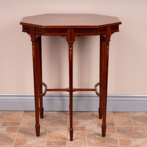 FINE QUALITY EDWARDIAN INLAID MAHOGANY OCCASIONAL TABLE - ADDITIONAL PHOTO 9