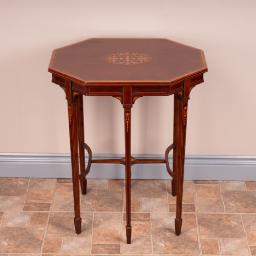 FINE QUALITY EDWARDIAN INLAID MAHOGANY OCCASIONAL TABLE - ADDITIONAL PHOTO 10