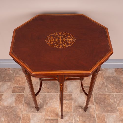 FINE QUALITY EDWARDIAN INLAID MAHOGANY OCCASIONAL TABLE - ADDITIONAL PHOTO 11