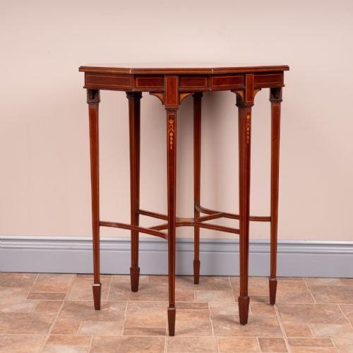 FINE QUALITY EDWARDIAN INLAID MAHOGANY OCCASIONAL TABLE - ADDITIONAL PHOTO 12