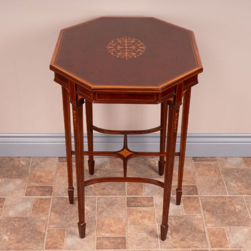 FINE QUALITY EDWARDIAN INLAID MAHOGANY OCCASIONAL TABLE - ADDITIONAL PHOTO 15