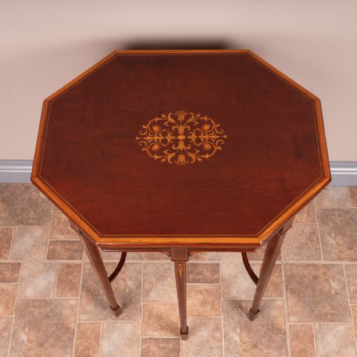 FINE QUALITY EDWARDIAN INLAID MAHOGANY OCCASIONAL TABLE - ADDITIONAL PHOTO 16