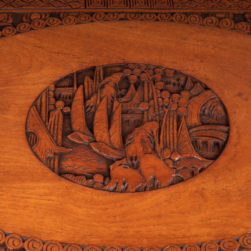 CARVED ORIENTAL CAMPHORWOOD LINED TRUNK - ADDITIONAL PHOTO 14