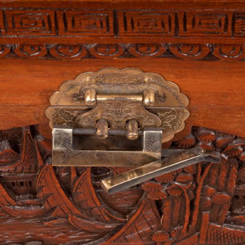 CARVED ORIENTAL CAMPHORWOOD LINED TRUNK - ADDITIONAL PHOTO 20