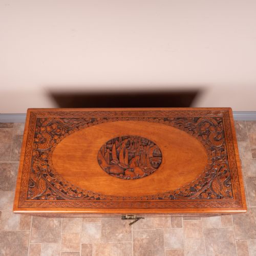 CARVED ORIENTAL CAMPHORWOOD LINED TRUNK - ADDITIONAL PHOTO 22