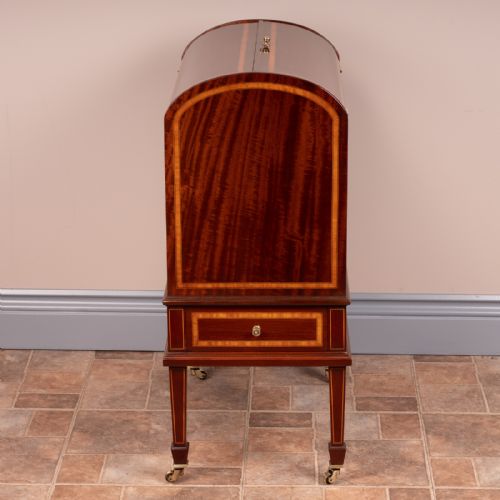 GOOD QUALITY INLAID MAHOGANY COVERED CANTERBURY - ADDITIONAL PHOTO 7
