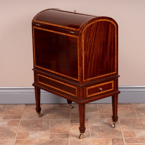 GOOD QUALITY INLAID MAHOGANY COVERED CANTERBURY - ADDITIONAL PHOTO 8