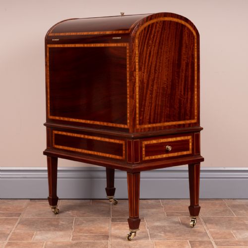 GOOD QUALITY INLAID MAHOGANY COVERED CANTERBURY - ADDITIONAL PHOTO 10