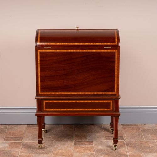GOOD QUALITY INLAID MAHOGANY COVERED CANTERBURY - ADDITIONAL PHOTO 11