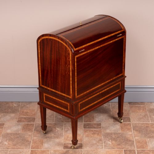 GOOD QUALITY INLAID MAHOGANY COVERED CANTERBURY - ADDITIONAL PHOTO 13