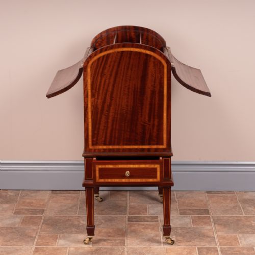 GOOD QUALITY INLAID MAHOGANY COVERED CANTERBURY - ADDITIONAL PHOTO 17