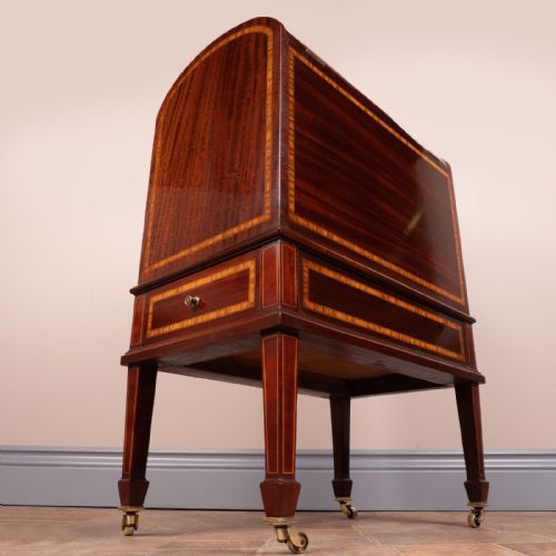 GOOD QUALITY INLAID MAHOGANY COVERED CANTERBURY - ADDITIONAL PHOTO 21