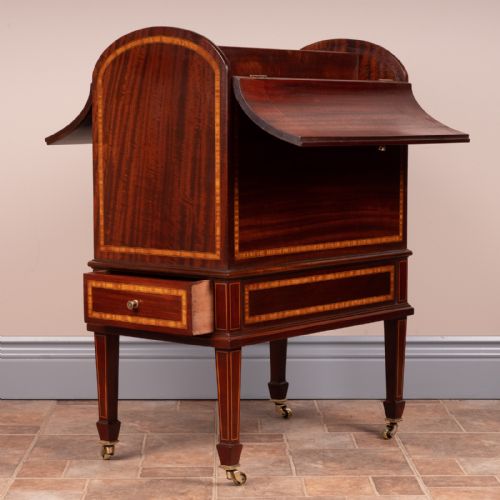 GOOD QUALITY INLAID MAHOGANY COVERED CANTERBURY - ADDITIONAL PHOTO 24