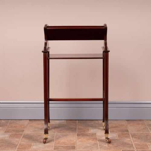 EDWARDIAN INLAID MAHOGANY BOOK TROUGH - ADDITIONAL PHOTO 3