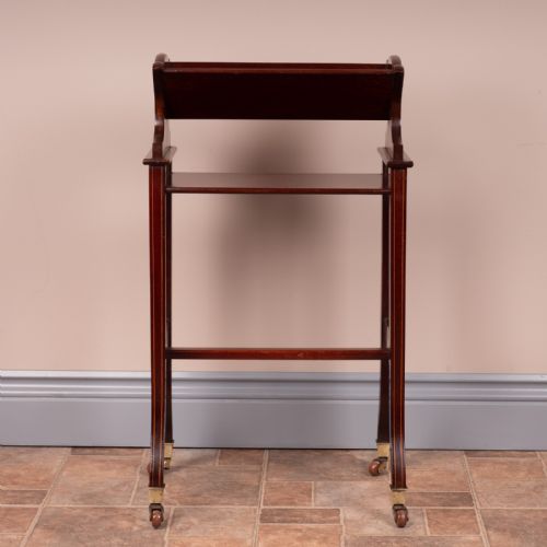 EDWARDIAN INLAID MAHOGANY BOOK TROUGH - ADDITIONAL PHOTO 10