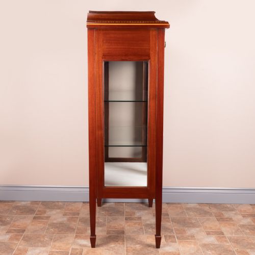 GOOD QUALITY EDWARDIAN INLAID MAHOGANY DISPLAY CABINET - ADDITIONAL PHOTO 4