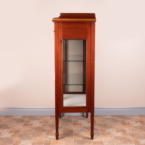 GOOD QUALITY EDWARDIAN INLAID MAHOGANY DISPLAY CABINET - ADDITIONAL PHOTO 6