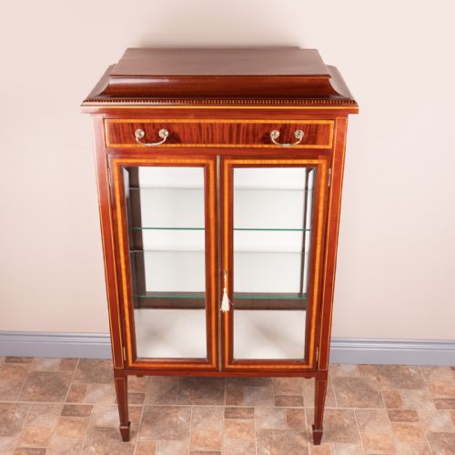 GOOD QUALITY EDWARDIAN INLAID MAHOGANY DISPLAY CABINET - ADDITIONAL PHOTO 10