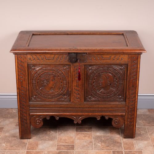 19THC OAK BRETON MARRIAGE CHEST - ADDITIONAL PHOTO 1